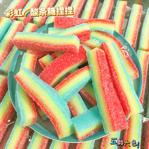 Jouet anti-stress souple et mâchable en TPR en forme de bandes arc-en-ciel pour enfants et adultes - Product Image 2