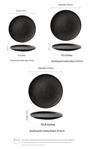 <span class=keywords><strong>Assiette</strong></span> de buffet personnalisée en <span class=keywords><strong>ardoise</strong></span> pour hôtel plats en porcelaine 6 8 10 pouces <span class=keywords><strong>assiette</strong></span> ronde en céramique noire mate assiettes à steak pour restaurant - Product Image 3