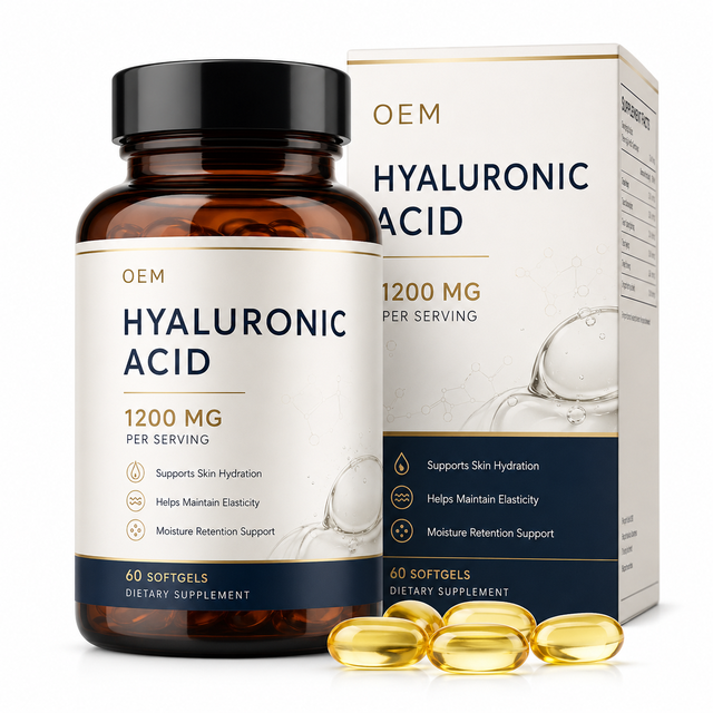 Wholesale Dietary Supplement Hyaluronic Acid Softgels for Daily Beauty Care Support Private Label Wellness Product Bulk