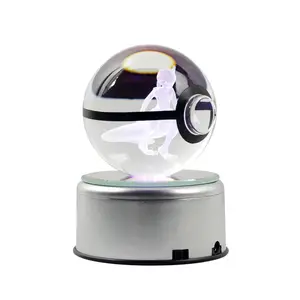 Livraison directe Dessins animés Gravure laser 3D Boule <span class=keywords><strong>de</strong></span> cristal Rayquaza Boule <span class=keywords><strong>de</strong></span> cristal LED Jouet <span class=keywords><strong>Pokéball</strong></span> - Product Image 1