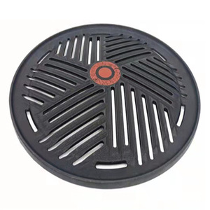 <span class=keywords><strong>Plaque</strong></span> de cuisson et de fondue coréenne antiadhésive en alliage d'aluminium MODI <span class=keywords><strong>pour</strong></span> restaurant, <span class=keywords><strong>barbecue</strong></span>, noir 295x330mm - Product Image 1