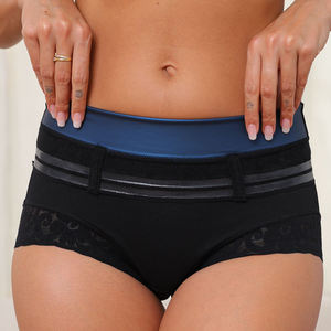 Shorts de sudation taille haute pour femme Langqin, effet ventre plat et rehaussement des fesses, sous-vêtements amincissants respirants, culotte sauna chauffante - Product Image 2