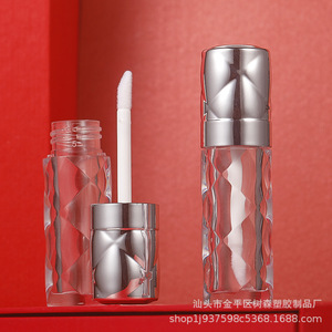 Diamond Shaped <b>Lip</b> Gloss Tube 4.5ml Transparent Cosmetic Packaging Glossy Makeup Container - Product Image 1