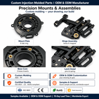 Pièces moulées sur mesure, plaque de montage, assemblage de charnière avec inserts en laiton, aimants pour appareils électroménagers, automobile, OEM