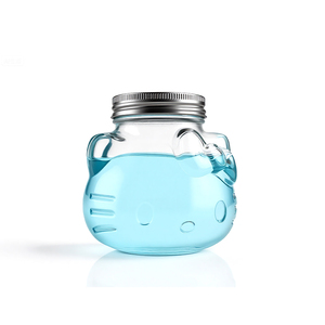 Miệng Rộng 500Ml Kín Vít Nắp Rỗng Thủy Tinh Thực Phẩm Lưu Trữ <span class=keywords><strong>Jar</strong></span> Thủy Tinh Container Hình Dạng Độc Đáo - Product Image 6