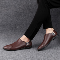 Chaussures de marche athlétiques pour hommes de qualité supérieure, confortables, respirantes en PU, pour l'extérieur, printemps-automne, à enfiler