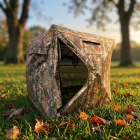 Tente de chasse au canard camouflage en tissu Oxford 100% polyester, couleur et logo personnalisables, résistante au vent, fabriquée à Zhejiang