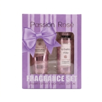 Ensemble de parfums, lotion pour le corps et spray parfumé, senteur rose, soin hydratant scintillant pour le corps, pour femmes