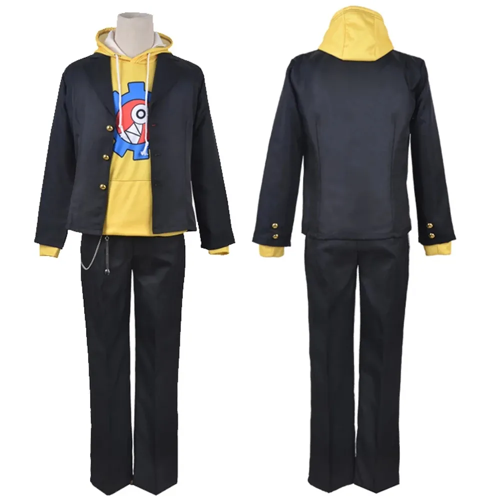 Costume Cosplay SK huit pièces, perruque courte à capuche, avec fermeture éclair, tenue de fête, dessin animé SK8 the Infinity Miya Chinen,