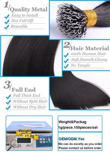 Trung Quốc venders Nano Ring phần mở rộng tóc con người lớp biểu bì phù hợp Nano <span class=keywords><strong>tip</strong></span> Remy tóc Trinh Nữ - Product Image 5