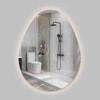 Miroir de salle de bain LED à commande tactile intelligente, 3 couleurs réglables, anti-buée, sans cuivre, miroir de bain argenté