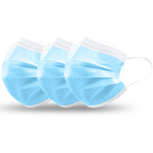 Mặt Nạ Y Tế Dùng Một Lần Màu Xanh Dương Loại Bán Chạy Nhất Nhà Sản Xuất 3 Vòng Đeo Tai 50 Chiếc Tùy Chỉnh Diệt Khuẩn Cho Mặt Nạ Y Tế - Product Image 1