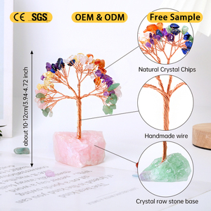 Factory Direct Sale Crystal Healing Stone Fortune <b>Tree</b> Raw Stone Base Natural Quartz Chips Money Fengshui <b>Tree</b> - Product Image 1