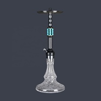 Créatif unique cool fantaisie mignon décoratif joli Laser narguilé métal verre matériau shisha hookah