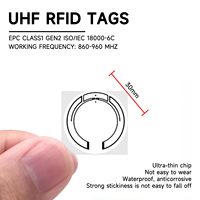 Étiquettes RFID UHF étanches 860-960 MHz, autocollants RFID avec puce Impinj NXP Alien pour la gestion des supermarchés, des bibliothèques, des documents et des entrepôts