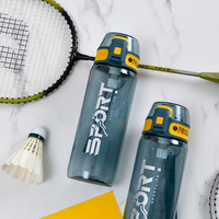 Bouteille d'eau de sport et de fitness personnalisée de 800 ml en Tritan transparent, écologique, sans fuite, pour boire directement
