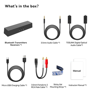 Btr01 2-in-1 cho Bluetooth 5.2 âm thanh Bộ chuyển đổi nhựa AUX quang kỹ thuật số Bộ chuyển đổi APTX LL/A2DP âm thanh máy phát và máy thu - Product Image 6