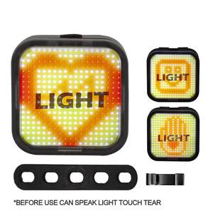 Feu arrière LED créatif pour vélo, avec 4 modes, rechargeable, étanche IPX4, source lumineuse en alliage d'aluminium - Product Image 1