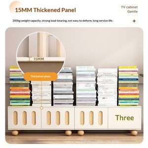 Mueble de <span class=keywords><strong>TV</strong></span> de Madera Moderno y Lujoso para Sala de Estar, Almacenamiento Ecológico para el Hogar, Mueble de <span class=keywords><strong>TV</strong></span> de Pie para Apartamentos Pequeños, Embalaje para Envío - Product Image 5
