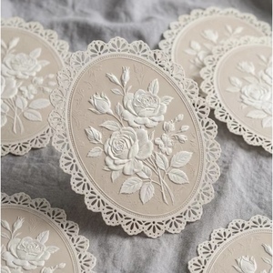 Tarjeta de Felicitación de Boda con Impresión de Vainilla Premium, Diseño Floral en Relieve 3D, Corte Láser Personalizado, Papel de Arte Grueso, Impresión Digital - Product Image 1