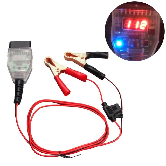 OBD2 Car Computer ECU Memory Saver with LED Voltage DisplayECU Battery Saver Replace Car Battery Safe ECU Emergency Power Supply
