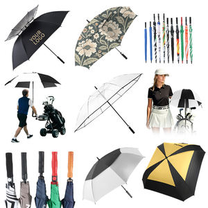 Parapluie de golf personnalisé avec logo, ouverture automatique, résistant au vent, double pongee, imperméable, parasols de sport de plein air sur mesure, noir - Product Image 5