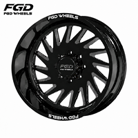 Jantes forgées noires FGD Custom 22x12 24x12 24x14 26x14 26x16 8x180 8x6.5 6x135 8x170 pour Ford F-150/250/350 Chevy 1500/2500/3500