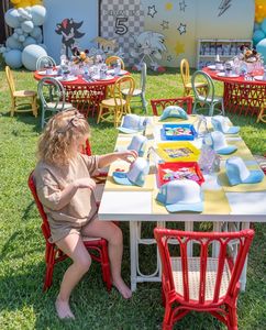 Silla Infantil Moderna Hecha a Mano de Mimbre Natural, Asiento Seguro para Niños, Decoración para Fiestas de Cumpleaños al Aire Libre, Muebles para Cuarto Infantil - Product Image 2