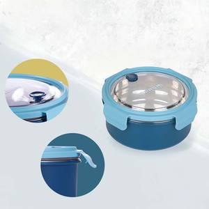 छात्र लंच बॉक्स माइक्रोवेव 304 स्टेनलेस स्टील खाद्य ग्रेड थर्मल इन्सुलेशन सील भंडारण ढक्कन 1.1l टिकाऊ - Product Image 4