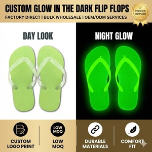 Chanclas Personalizadas con Logotipo que Brillan en la Oscuridad, Sandalias Luminosas para la Playa al por Mayor, Directo de Fábrica, Pantuflas para Fiestas Nocturnas - Product Image 1