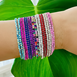 Exclusivo Multi Stone Lover Tennis Bracelet Joyería elegante Energía de piedras preciosas naturales Ideal para el amor Chakra Curación y moda - Product Image 1