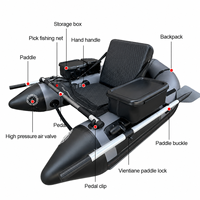 GHealth GH06 Kayak gonflable de type Belly Boat pour la pêche et les activités nautiques, fabriqué en Chine, certifié CE, en PVC épais et durable, stable
