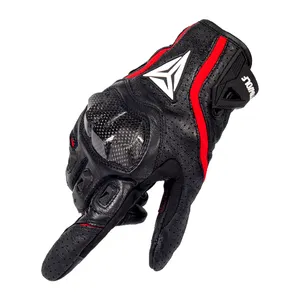 Guanti da moto traspiranti in pelle MOTOWOLF guanti da ciclismo da corsa per bici da moto con Touch Screen per uomo