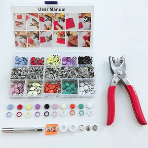 Vente en gros 10 Mm 200 ensembles <span class=keywords><strong>de</strong></span> boutons à rivets rapides en cuir boutons pression en métal avec pince à fixation Kit d'outils <span class=keywords><strong>de</strong></span> presse - Product Image 1