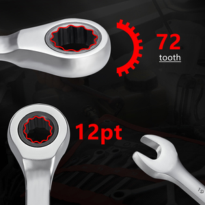 High Quality Customizable OEM CRV <strong>Ratchet</strong> Combination Wrench <strong>Set</strong> 12pcs Chrome Finish Carbon Steel Pipe Wrench <strong>Spanners</strong> Tool <strong>Set</strong> - Product Image 5