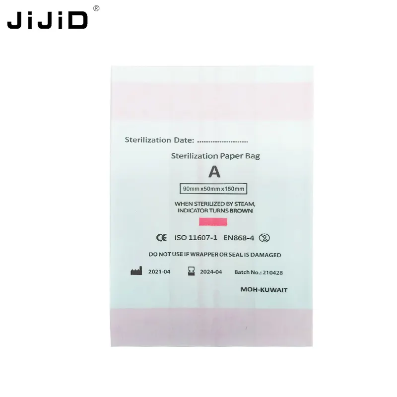 JiJiD Superior Atacado Self Seal Esterilização Bolsas Vapor Autoclave Esterilização Sacos