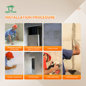 Briques de gypse haute densité de conception moderne matériaux de construction écologiques pour les murs ignifuges insonorisés communs pour la construction de maisons - Product Image 3