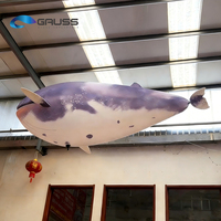 Baleine volante publicitaire personnalisée professionnelle avec drone baleine télécommandé en forme de créature marine gonflable pour événements