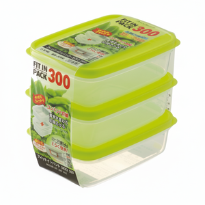 Set di contenitori e conservazione per alimenti verdi 300 3P - Product Image 1