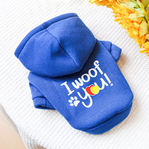 PETCIRCLE Pet Circle, Pet <b>Clothes</b>, Dog and <b>Cat</b> Outfits, I Love You Royal Blue Sweatshirt - Product Image 3