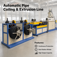 Ligne de production d'extrusion de tuyaux ondulés à paroi simple à faible perte de puissance à vide, avec surface dentée rigide, 8m/min - 38m/min
