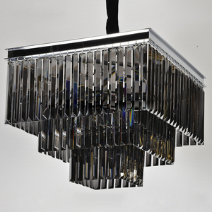 Prisma retangular do cristal do fumo para as peças do candelabro Vintage Crystal Crafts - Product Image 5