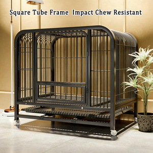 Fabrika Toptan Metal Köpek Kafesi Evcil Hayvan Kulübesi Nefes Alabilen Kare Şekilli Kolay Kurulum Taşınabilir Dayanıklı Geniş Alanlı Köpek Kafesi - Product Image 1