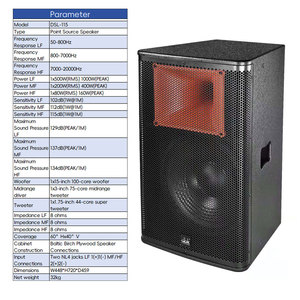DBK Haut-parleur à source ponctuelle de 15 pouces, actif, personnalisé, professionnel, pour scène, équipement audio, haut-parleur large bande pour karaoké, fêtes et églises - Product Image 2
