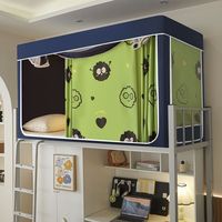 Moustiquaire de lit pour dortoir étudiant, support monobloc, rideau occultant pour lit simple, lit superposé supérieur et inférieur