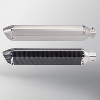 Silencieux d'échappement universel pour moto 570 mm en acier inoxydable avec DB Killer pour scooter, VTT 300cc 400cc 560cc