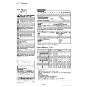 Cylindre compact SMC Pneumatics CQ2B25-10D pièces pneumatiques de haute qualité - Product Image 1