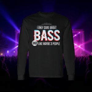Camiseta de manga larga para amantes de la música del bajo, me importa solo el bajo y tal vez 3 personas - Product Image 3