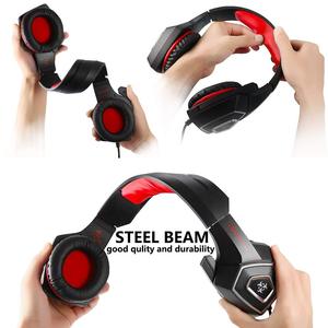 Auriculares con cable para PS4 X box One, estéreo, para juegos, sonido envolvente, <span class=keywords><strong>PC</strong></span>, con micrófono y luz LED - Product Image 3