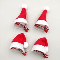Lot de 4 pinces à cheveux décoratives en forme de petit chapeau de Noël pour femmes et filles, accessoires capillaires pour le jour de Noël